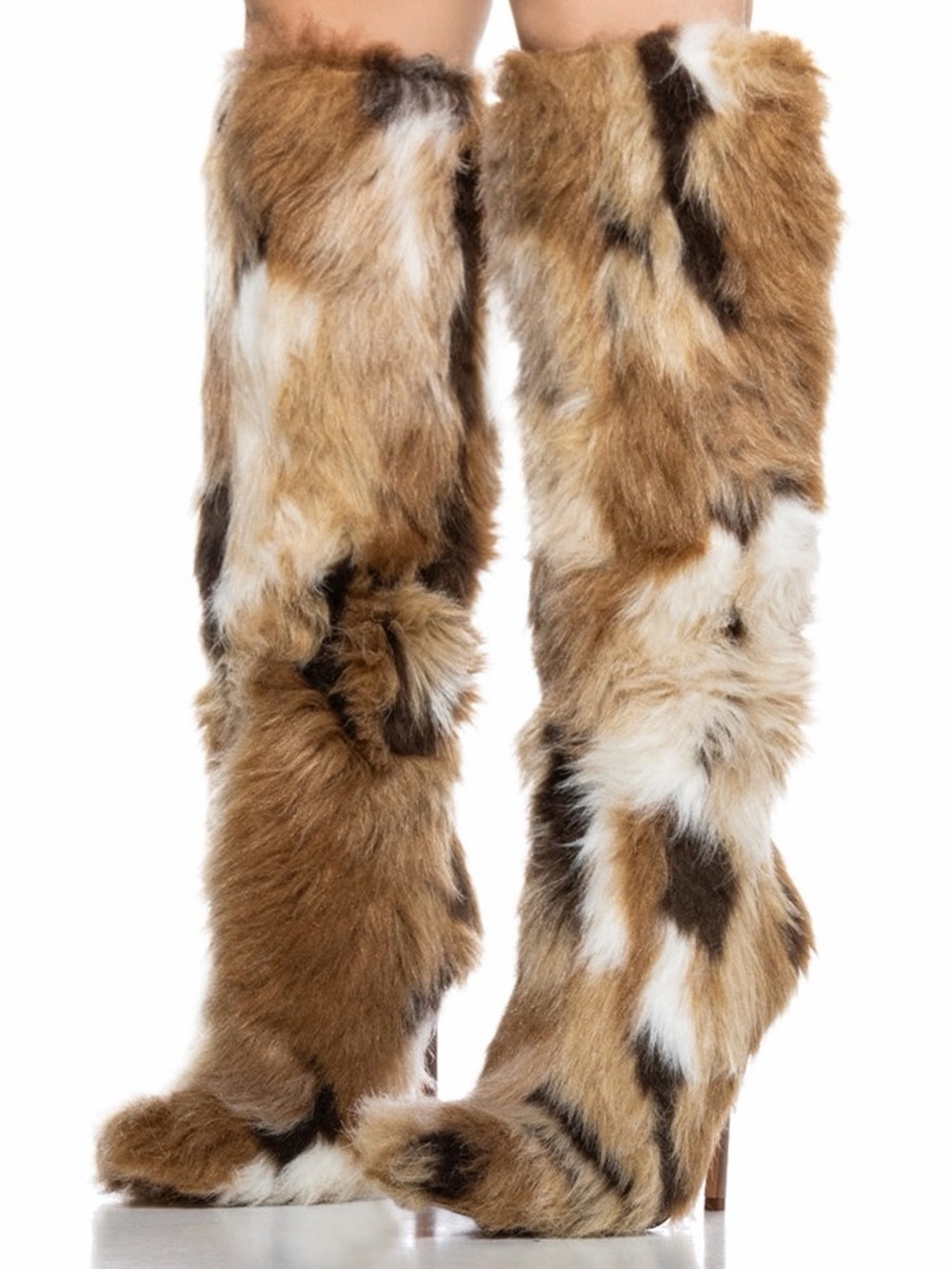 Azalea Wang Upsetter Multi Furry Boots - Picture 5 of 5